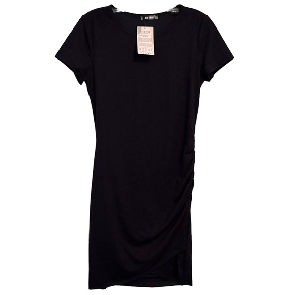 BTFBM Women's Mini Ruched Bodycon T Shirt Dress sz. S - Picture 2 of 6